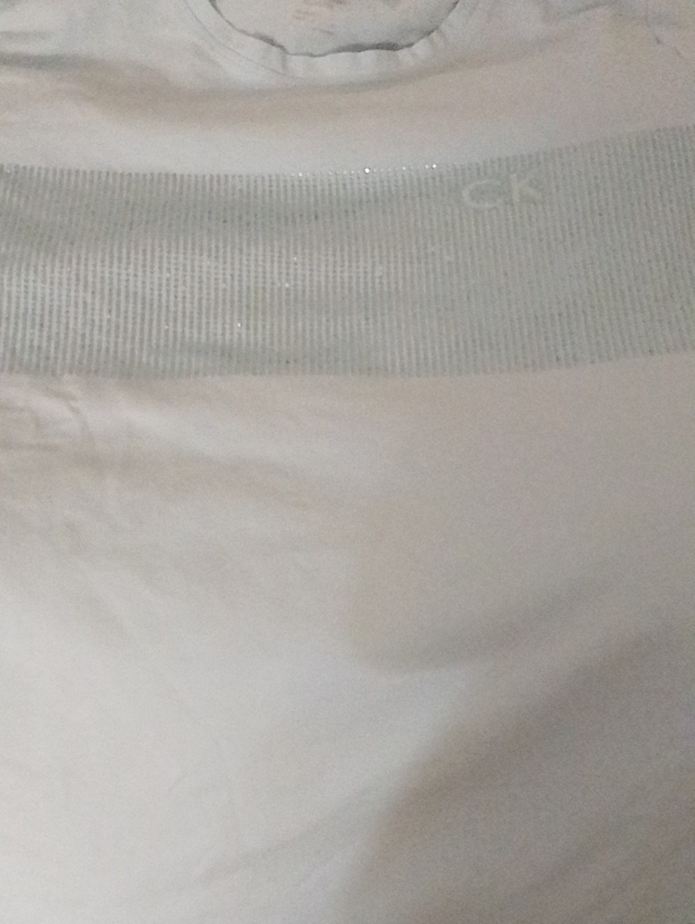 Calvin Klein Turquoise Short Sleeve Tee with Shimmering Chest Band